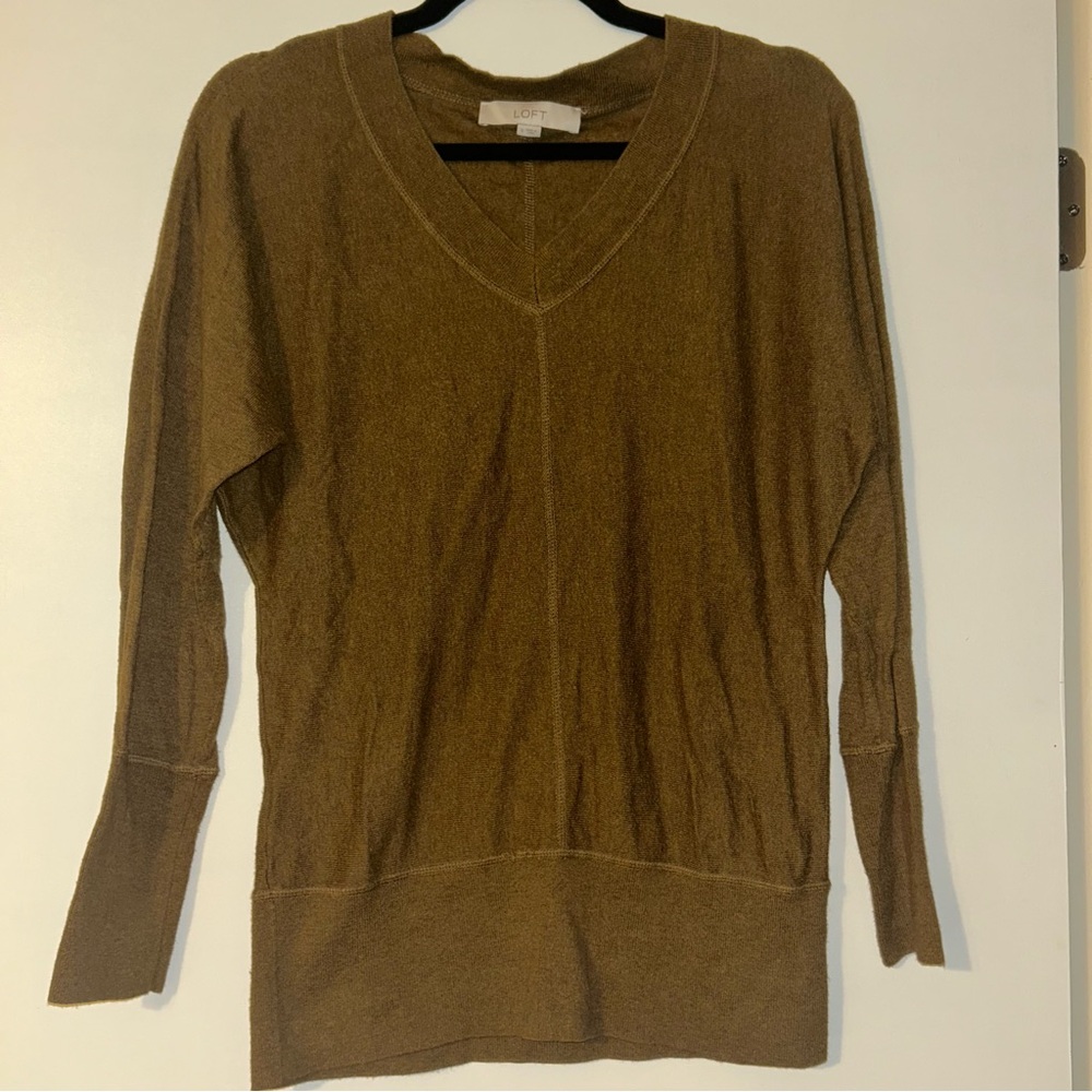 LOFT Brown V-Neck Sweater
